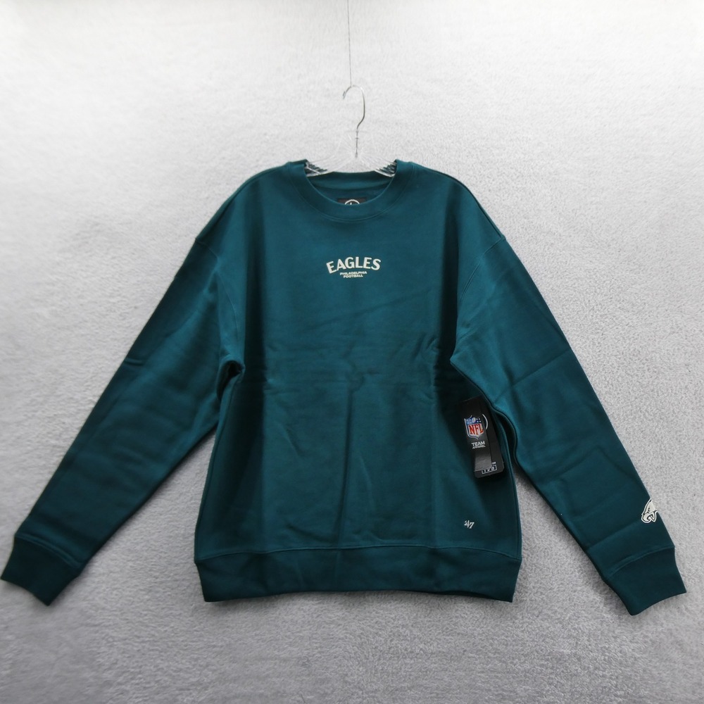 '47 Sweatshirt Mens Medium Philadelphia Eagles Teal NFL Team Apparel Fleece